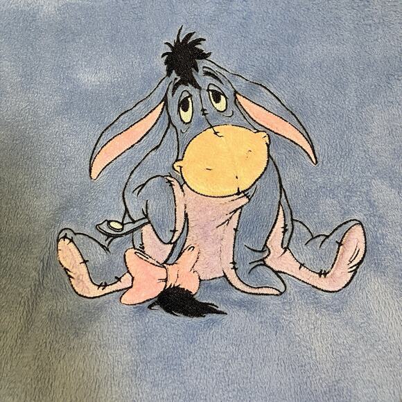 Disney Winnie The Pooh Eeyore Embroidered Fleece 2 pc Womens Pajama Set Size XL - Picture 7 of 13